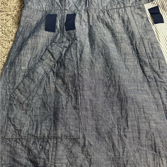 Grey by Jason Wu denims chambray dress 8 cotton linen pockets casual blue shirt - Picture 10 of 13